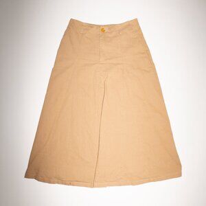 Midi Length Tan/Khaki Skirt, looks like culottes